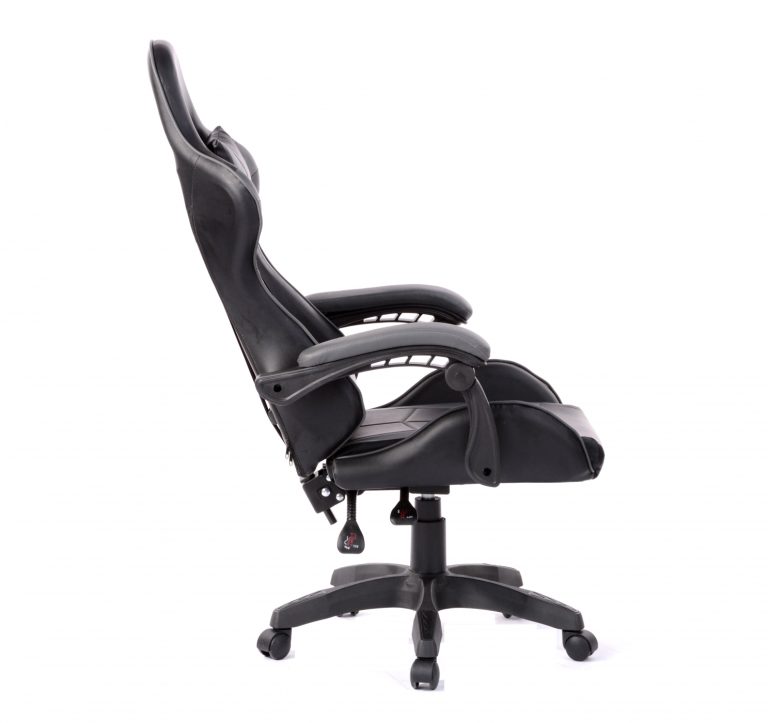 Chaise de jeu Cyclone - chaise de bureau - chaise de jeu de course - gris noir - image alternative