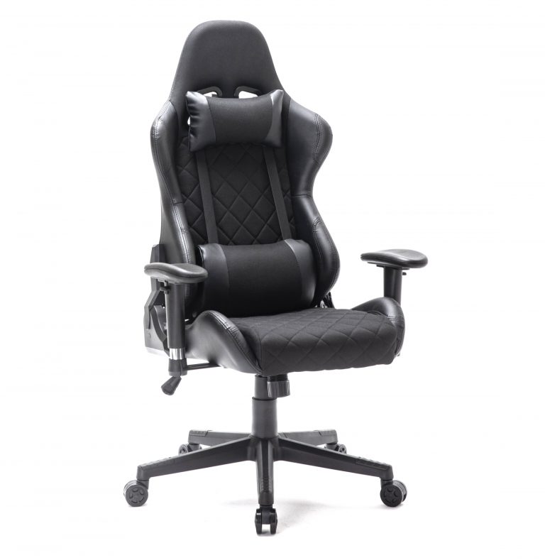 Chaise de jeu Classic - chaise de bureau - revêtement en tissu - noir