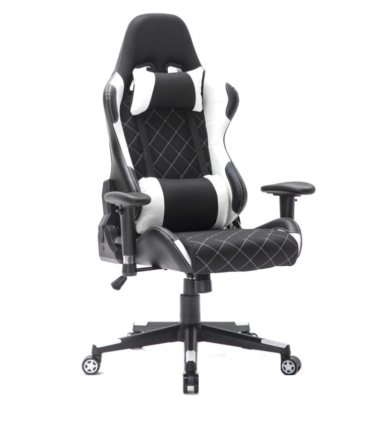 Chaise de bureau racing gaming gaming style high design Thomas noir bleu