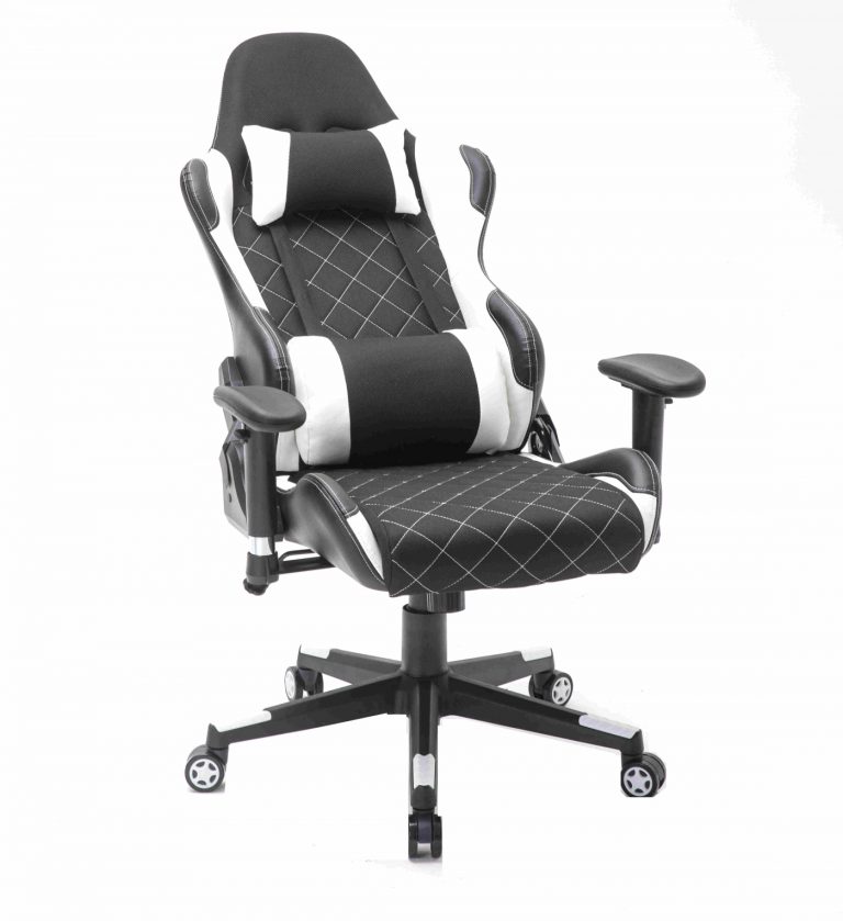 Chaise de bureau racing gaming gaming style high design Thomas noir bleu - image alternative