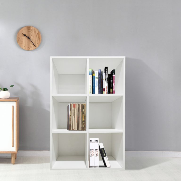 Armoire à compartiments Armoire de rangement à 6 compartiments ouverts - bibliothèque - image alternative
