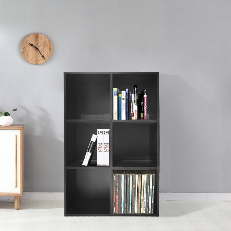 Armoire à compartiments Vakkie 6 compartiments ouverts - bibliothèque - noir - image alternative
