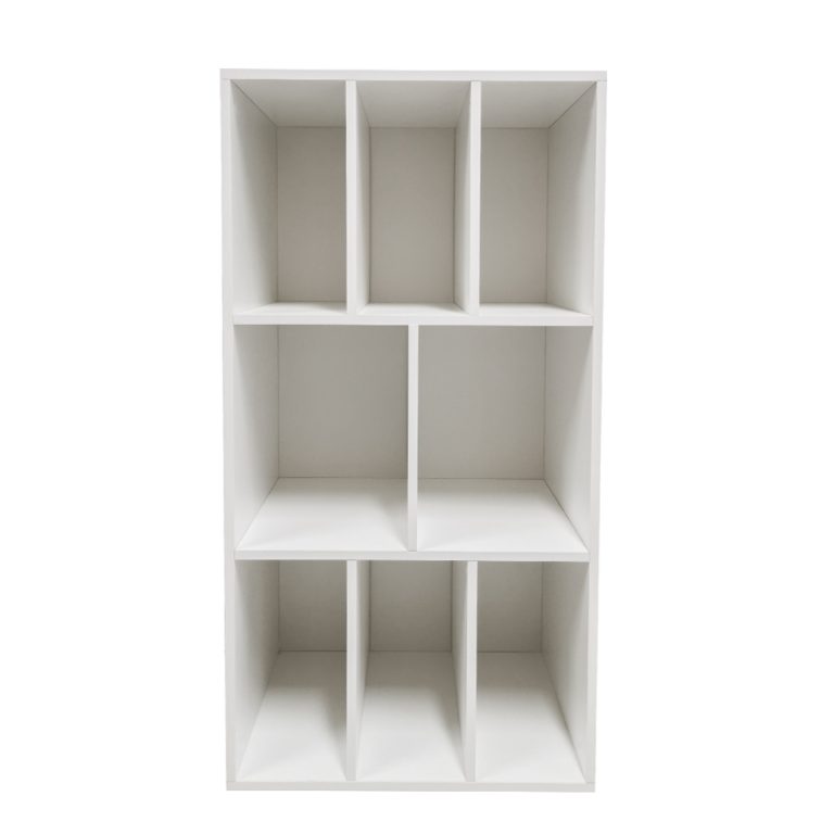 Armoire de rangement pour vinyles LP - armoire à disques - rack à disques - 8 compartiments - blanc