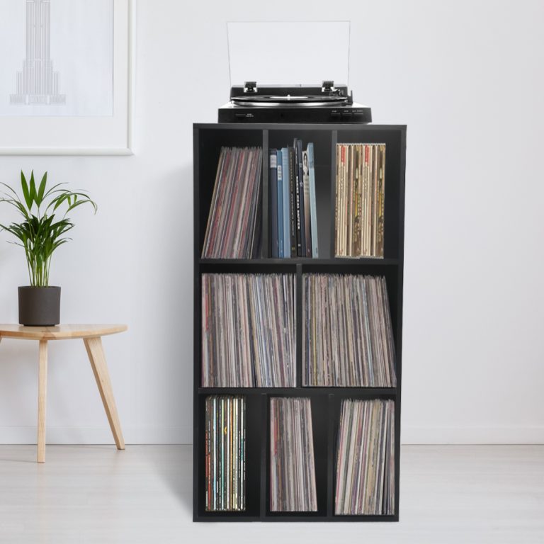 Armoire de rangement pour vinyles LP - armoire à disques - étagère pour vinyles LP - étagère à disqu - image alternative