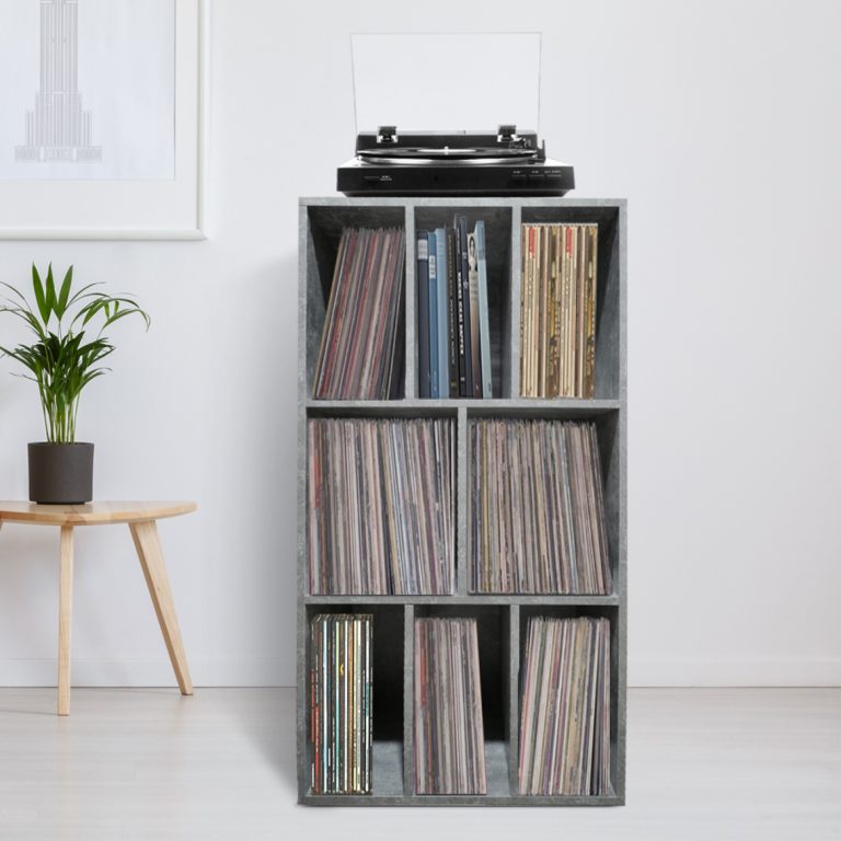 Meuble de rangement pour vinyles LP - meuble à disques - rangement de disques vinyles LP - bibliothè - image alternative