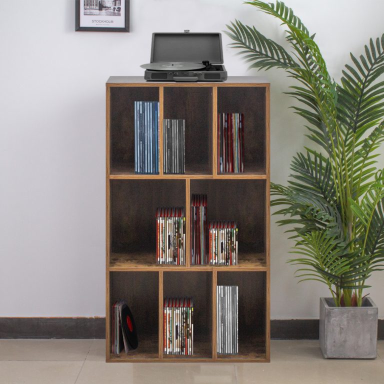 Meuble de rangement pour disques LP - meuble à disques - rangement disques vinyle LP - bibliothèque - image alternative
