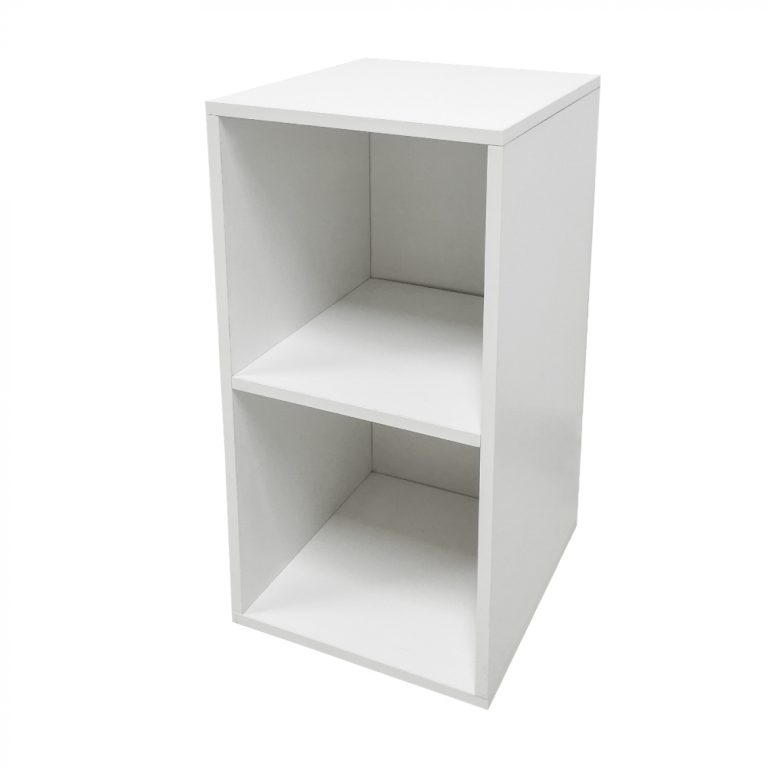 Armoire à compartiments Armoire de rangement à 2 compartiments ouverts Vakkie - blanc