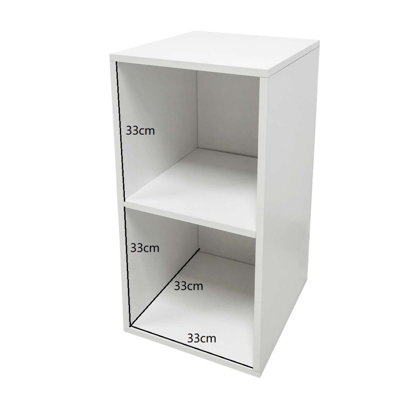 Meuble de rangement pour disques vinyle LP - 2 compartiments - blanc - VDD World FR Meuble de rangement pour disques vinyle LP - 2 compartiments - blanc - VDD World FR