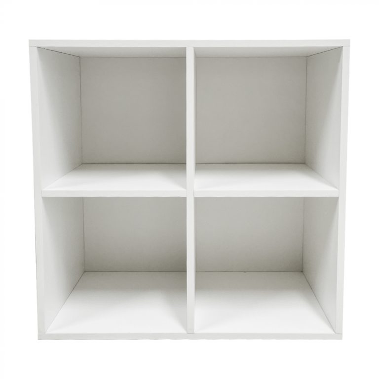 Armoire à compartiments Vakkie Armoire de rangement à 4 compartiments ouverts - bibliothèque - blanc