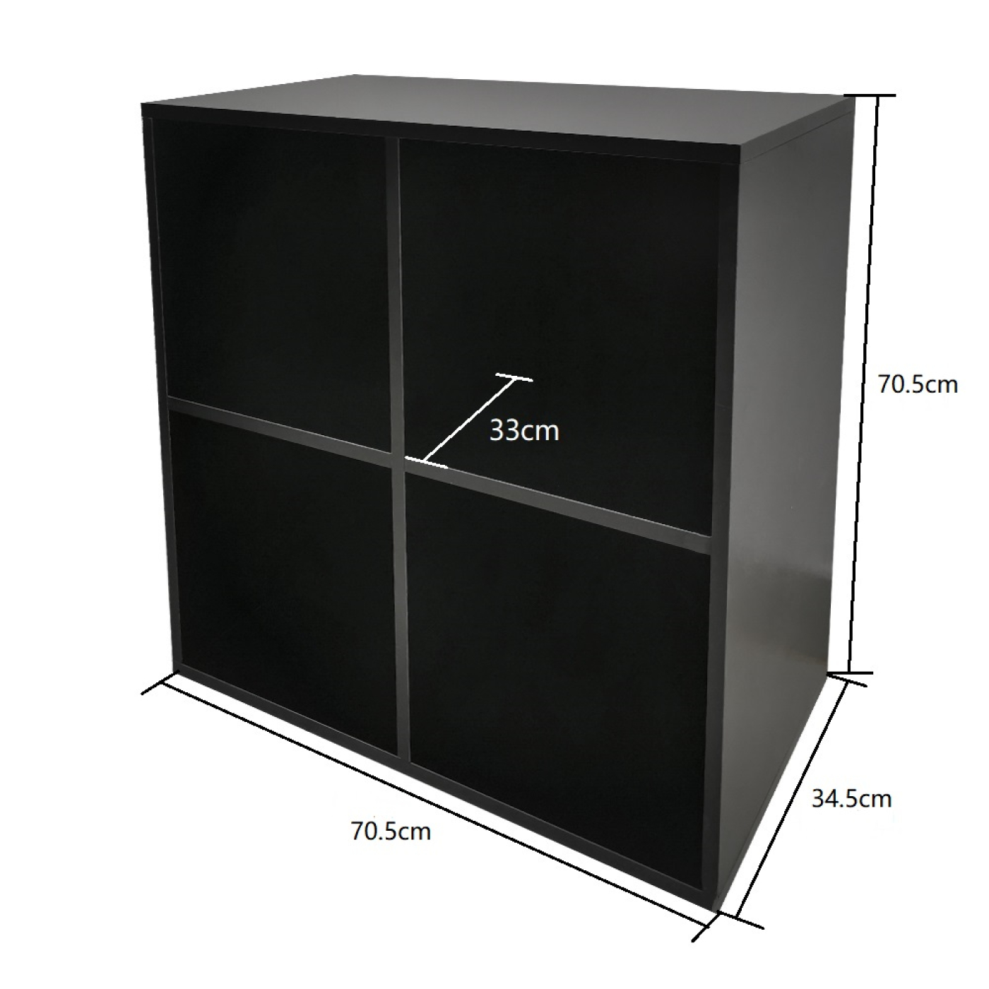 Meuble de rangement vinyle vinyle 33 tours - bibliothèque - 4 compartiments - noir - VDD World FR Meuble de rangement vinyle vinyle 33 tours - bibliothèque - 4 compartiments - noir - VDD World FR