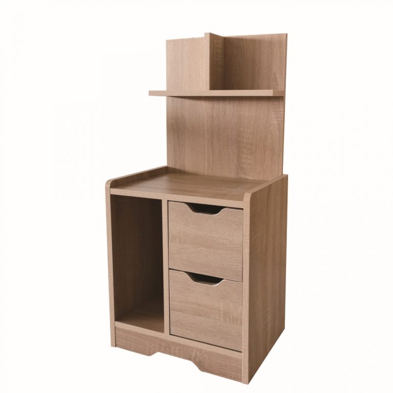 Table de chevet armoire murale 84 cm de haut marron clair - image alternative