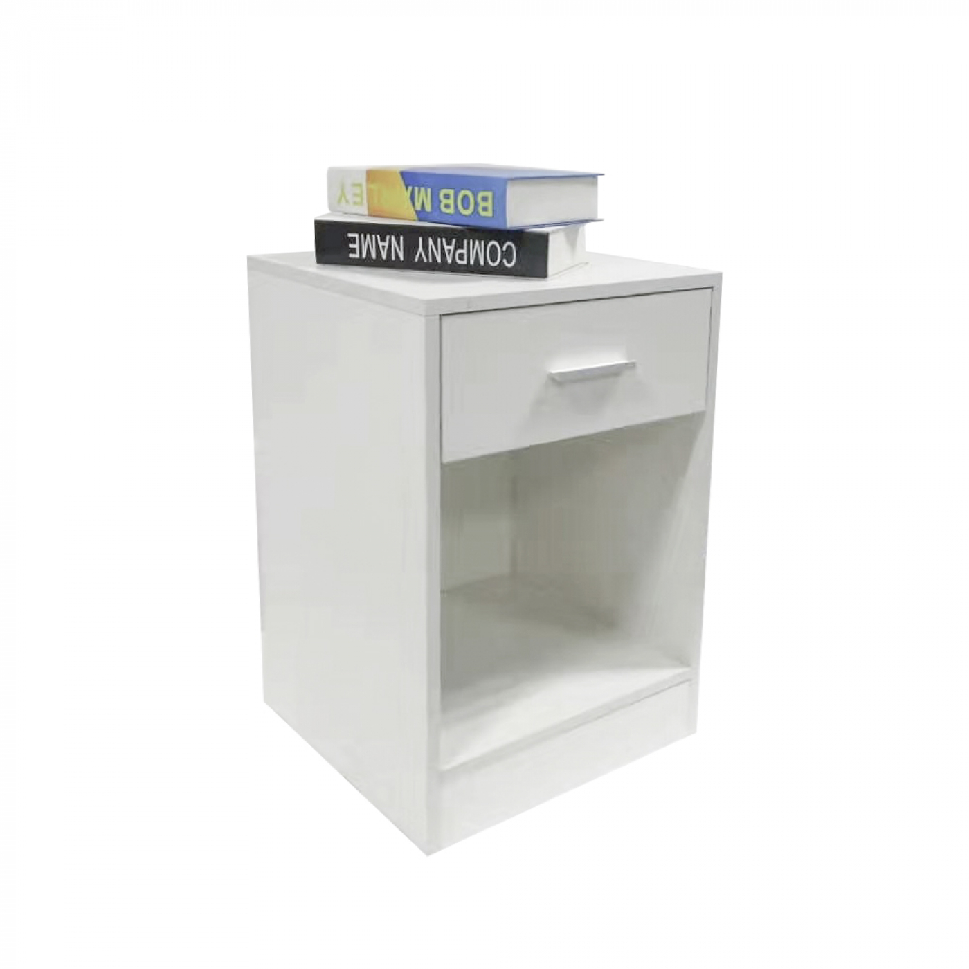 Table de chevet meuble d'entrée avec tiroir compartiment de rangement ouvert 60 cm de haut blanc - VDD World FR Table de chevet meuble d'entrée avec tiroir compartiment de rangement ouvert 60 cm de haut blanc - VDD World FR