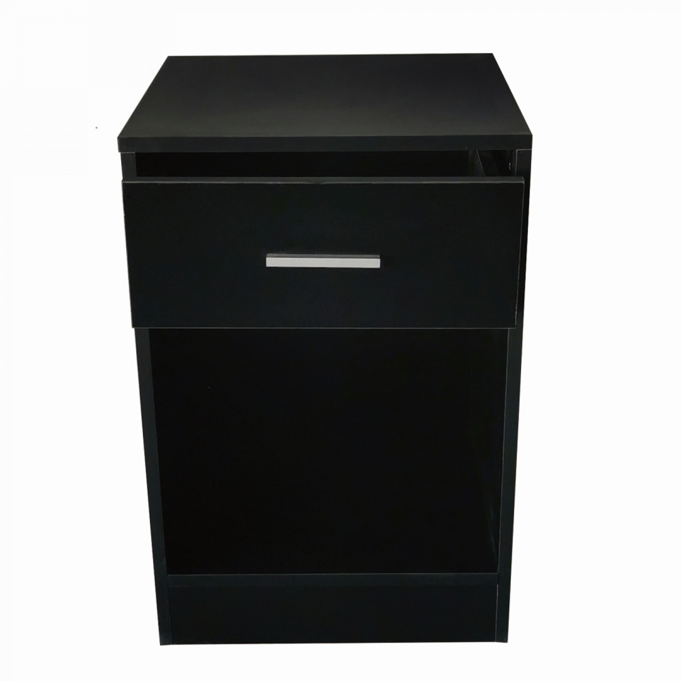 Meuble d'entrée avec tiroir et compartiment de rangement ouvert de 60 cm de haut noir - VDD World FR Meuble d'entrée avec tiroir et compartiment de rangement ouvert de 60 cm de haut noir - VDD World FR