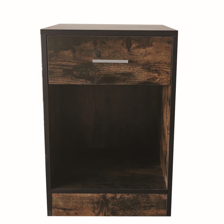 VDD - Table de chevet - Table de chevet marron - Table de chevet en bois - Table de chevet moderne