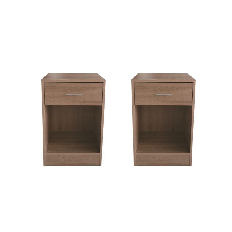 VDD - Table de chevet - Lot de 2 tables de chevet - Tables de chevet - Table de chevet marron clair