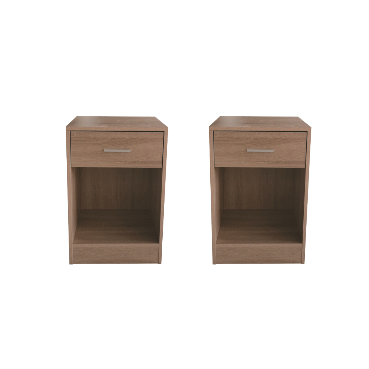 VDD - Table de chevet - Lot de 2 tables de chevet - Tables de chevet - Table de chevet marron clair