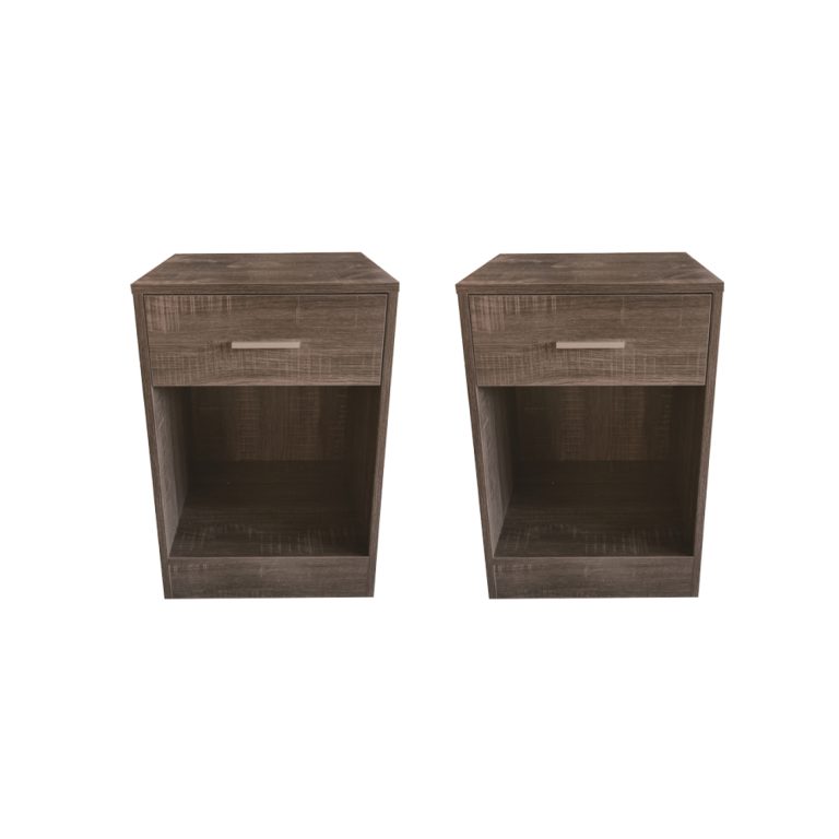 VDD - Table de chevet - Lot de 2 tables de chevet - Tables de chevet - Table de chevet grise