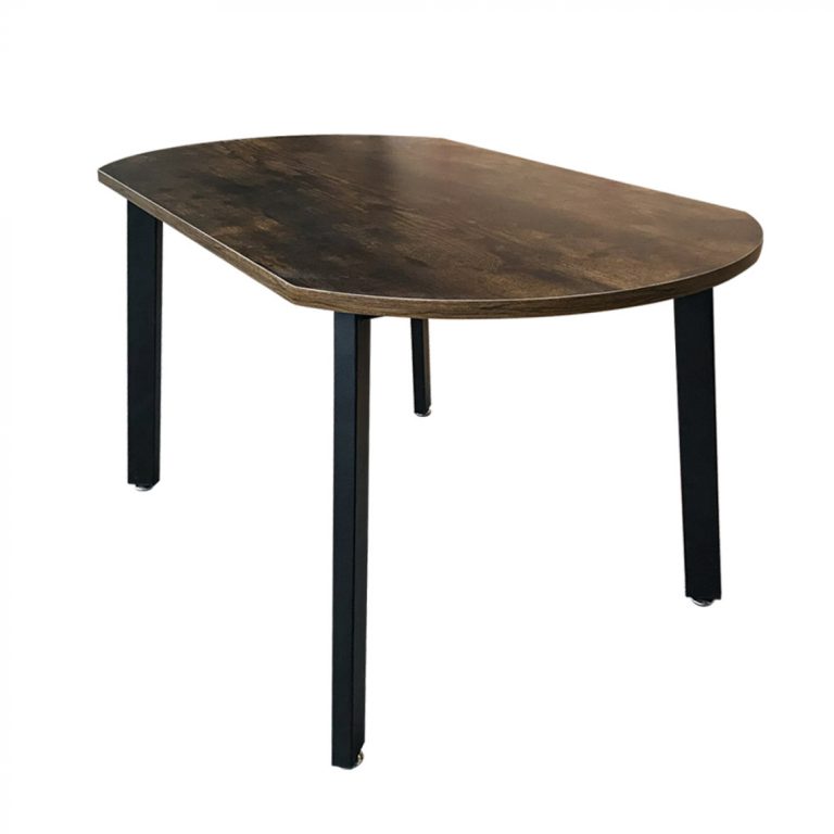 Table basse - vintage industriel - métal bois - 90 x 50 cm - marron noir