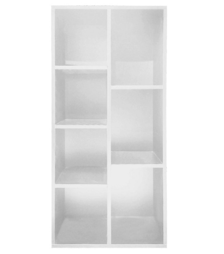 Bibliothèque - étagère ouverte - élément mural - hauteur 130 cm - blanc