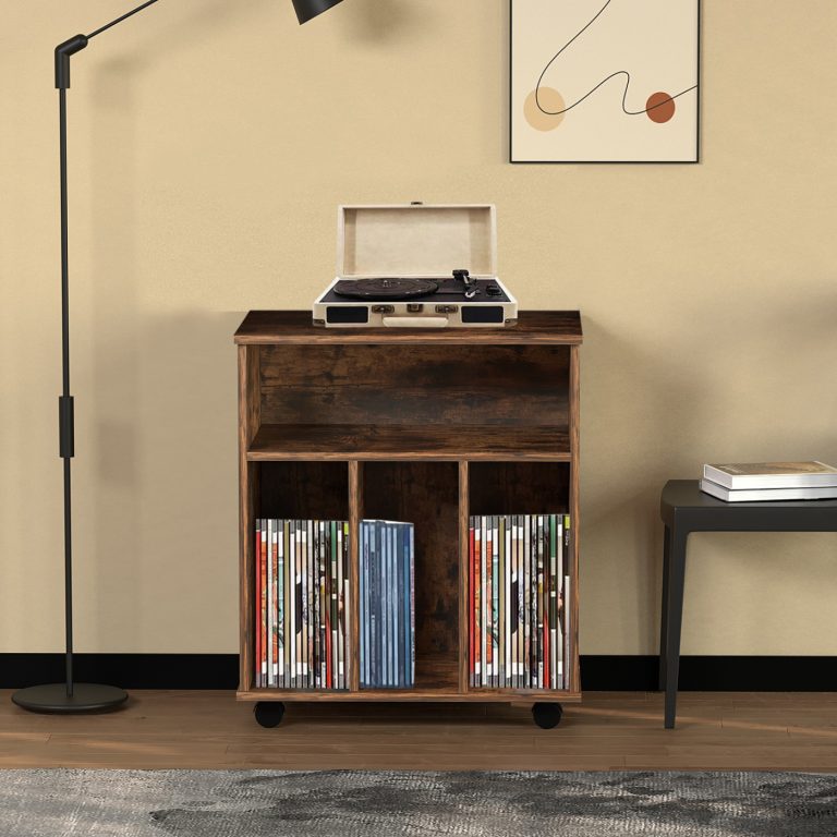 Meuble de rangement pour vinyles Lp - bibliothèque - rangement magazines livres disques - image alternative