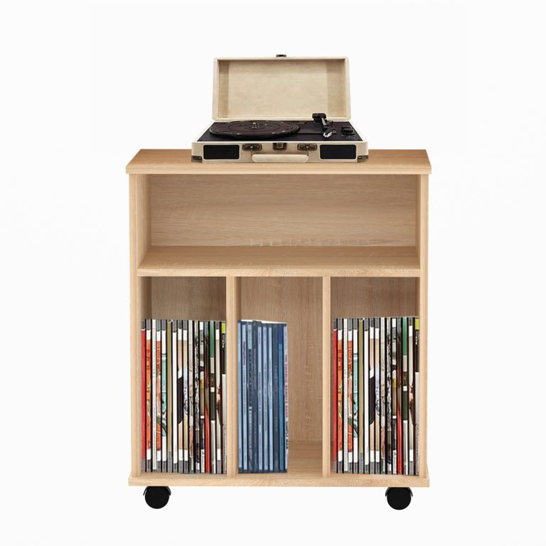 Lp recordsl meuble de rangement - bibliothèque - marron