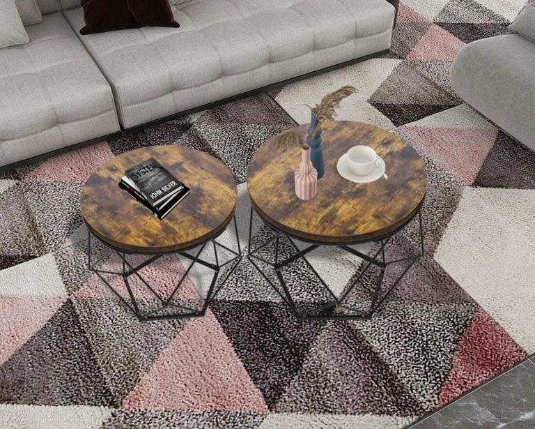 VDD Tables d'appoint set de 2 - table basse style vintage industriel - image alternative