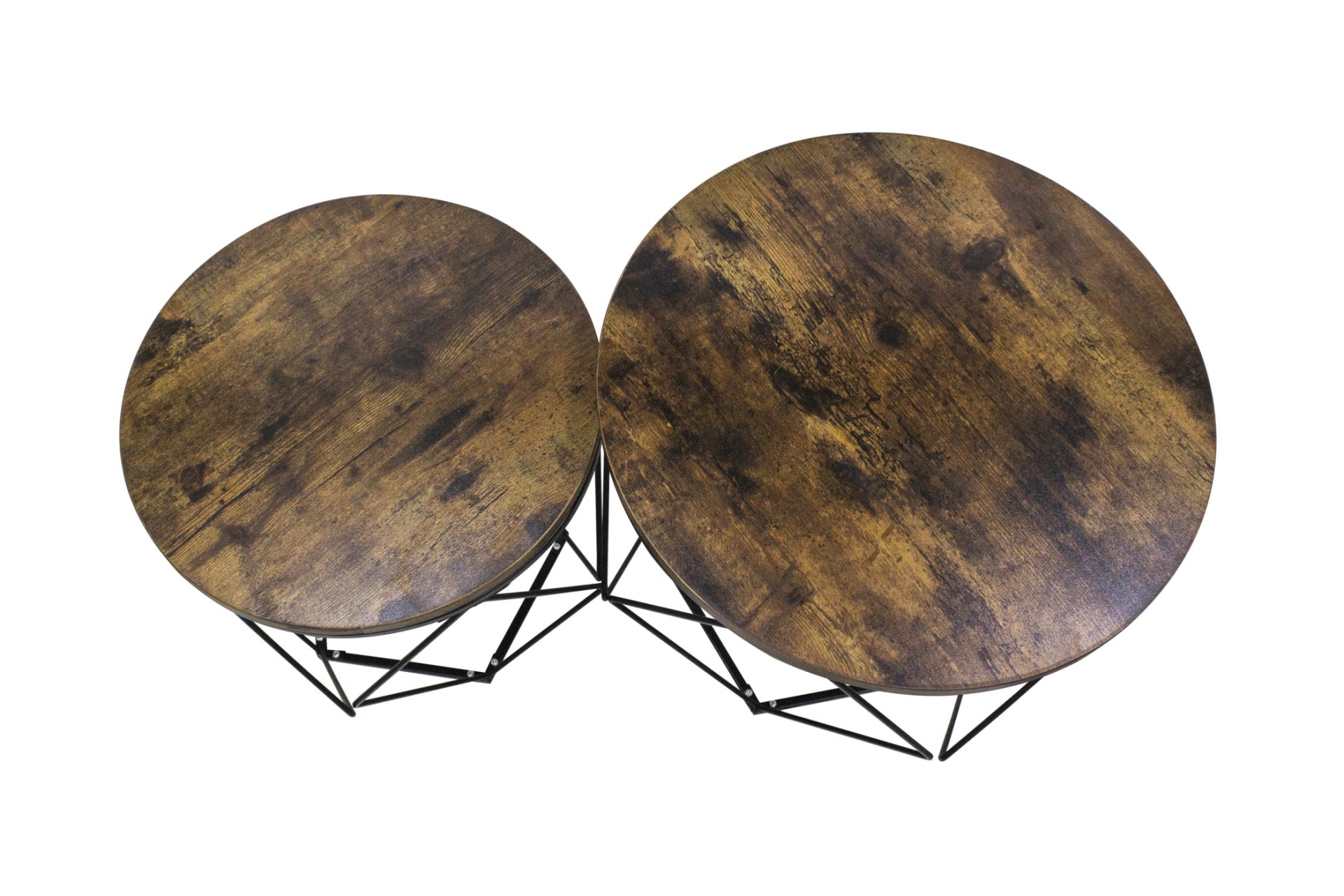 VDD Tables d'appoint set de 2 - table basse style vintage industriel - VDD World FR VDD Tables d'appoint set de 2 - table basse style vintage industriel - VDD World FR