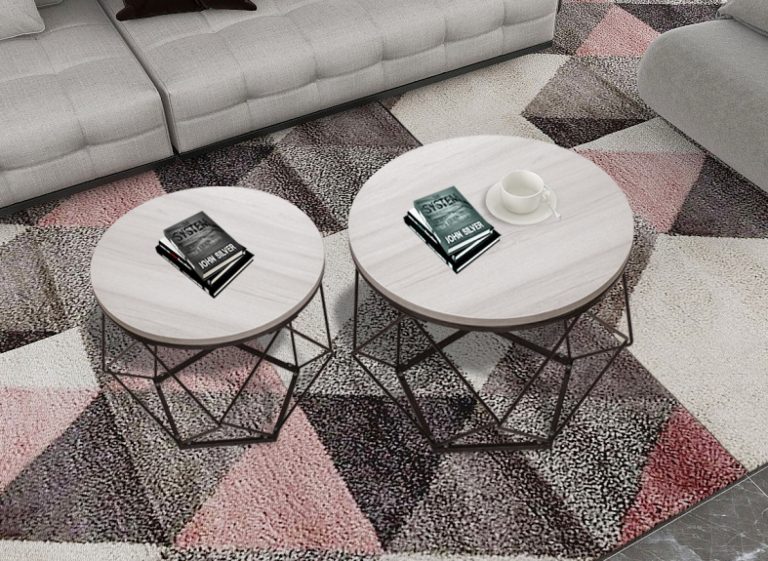 VDD Table d'appoint style vintage industriel - tables basses - lot de 2 - image alternative