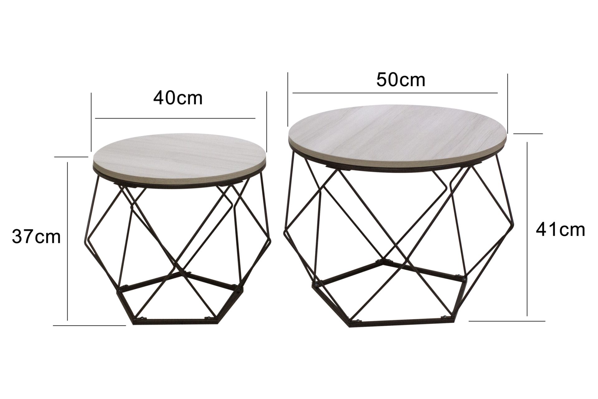 VDD Table d'appoint style vintage industriel - tables basses - lot de 2 - VDD World FR VDD Table d'appoint style vintage industriel - tables basses - lot de 2 - VDD World FR