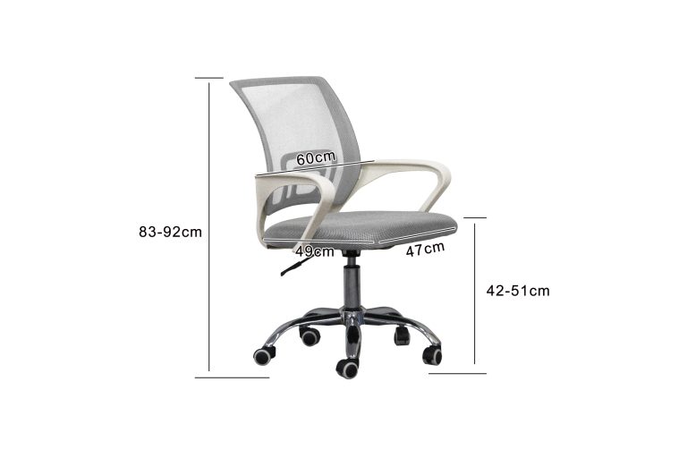 VDD Siège de bureau - gris/blanc - ergonomique - réglable en hauteur - image alternative