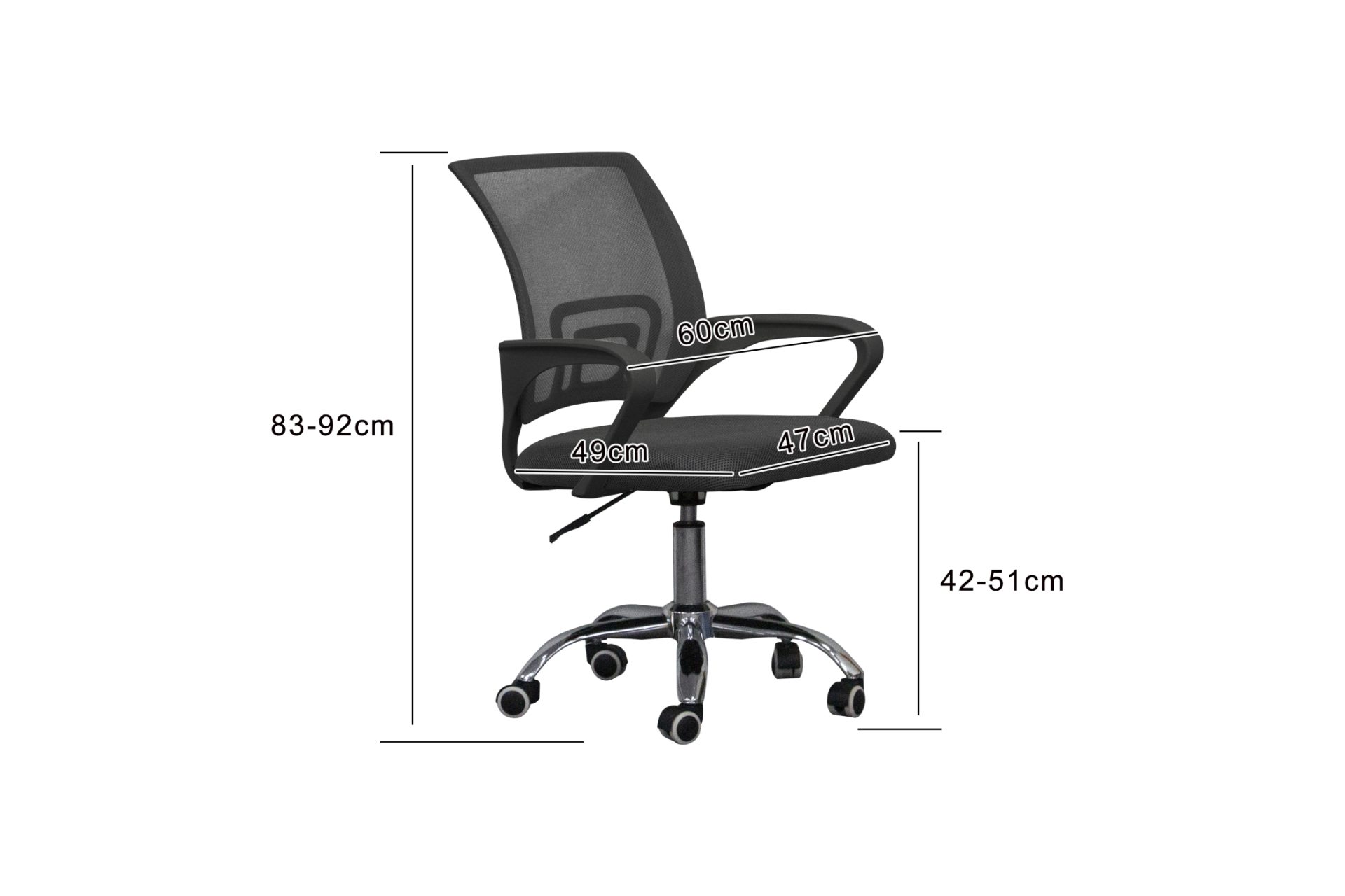 VDD Siège de bureau - noir - ergonomique - réglable en hauteur - image alternative