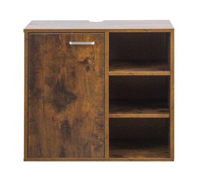 Armoire à compartiments Vakkie Armoire de rangement à 3 compartiments ouverts - brun foncé - VDD World FR