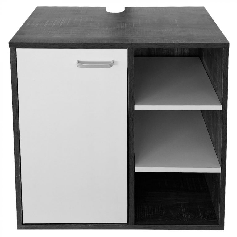 Meuble sous vasque - meuble de salle de bain - gris et blanc