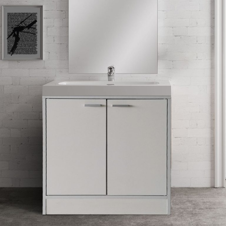 Meuble vasque - meuble de salle de bain - blanc - image alternative
