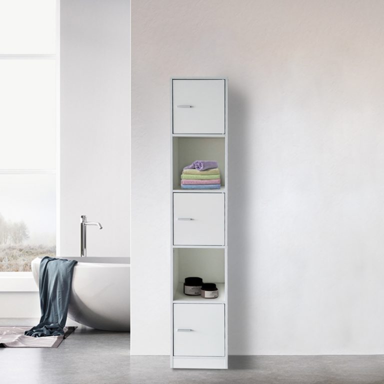 Meuble colonne salle de bain - meuble de rangement salle de bain chambre ou couloir - hauteur 180 cm - image alternative