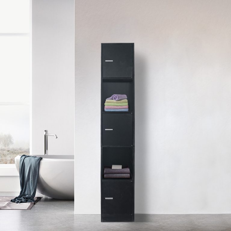 Meuble colonne salle de bain - meuble de rangement salle de bain chambre ou couloir - hauteur 180 cm - image alternative