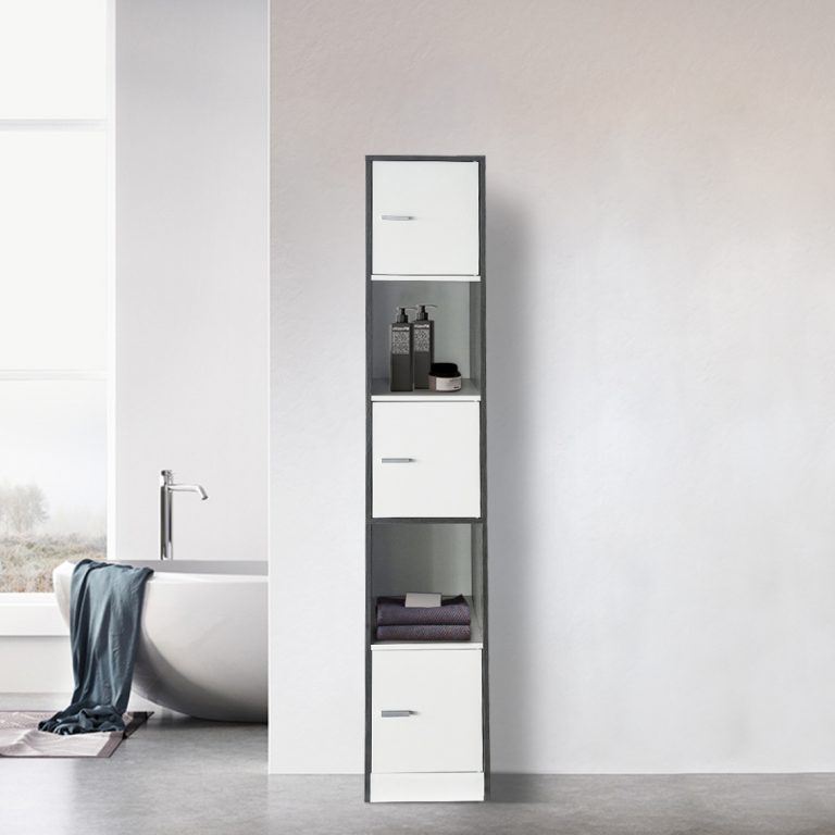 Meuble colonne salle de bain - meuble de rangement salle de bain chambre ou couloir - hauteur 180 cm - image alternative