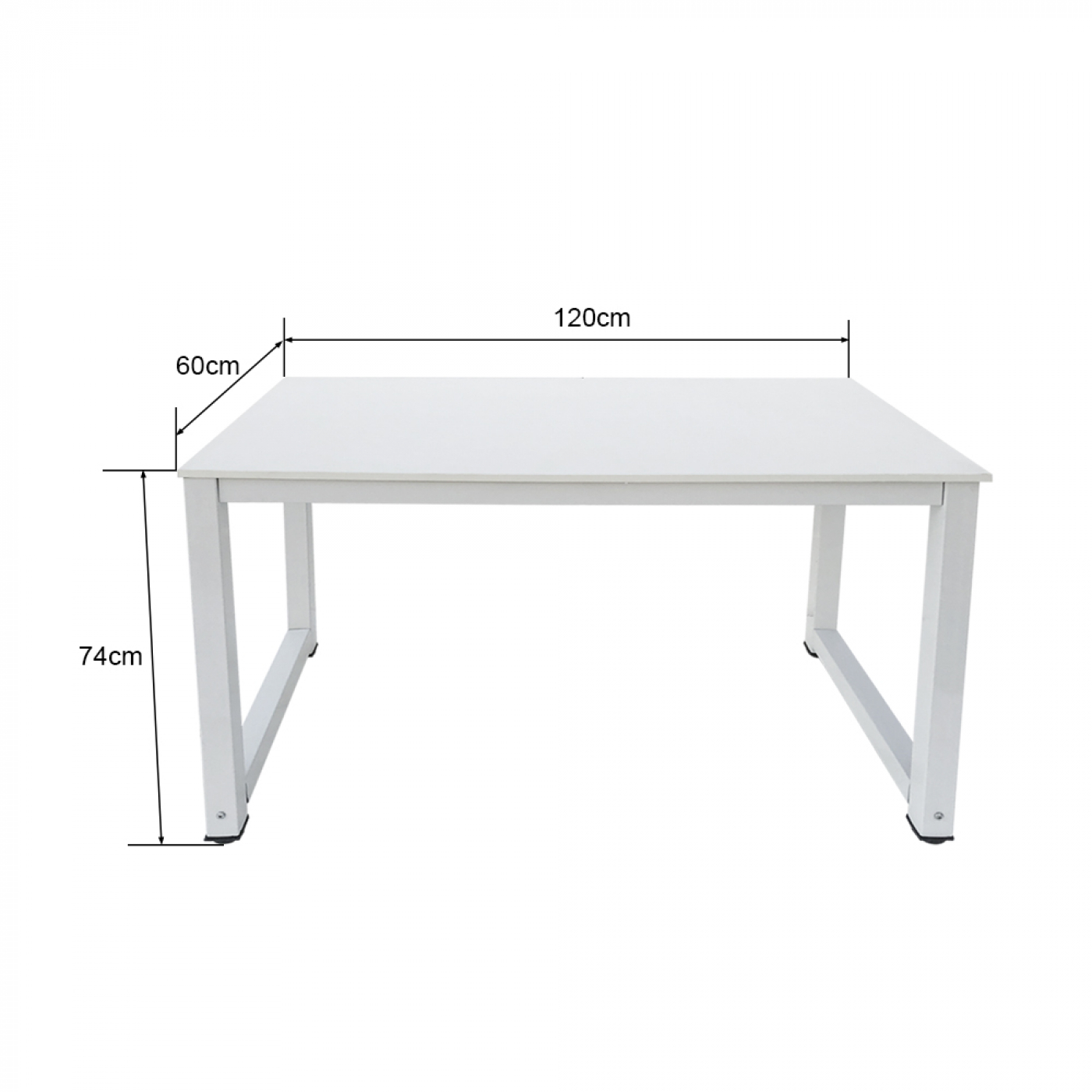 Bureau - table d'ordinateur - table de cuisine - métal bois - 120 cm x 60 cm - blanc - VDD World FR Bureau - table d'ordinateur - table de cuisine - métal bois - 120 cm x 60 cm - blanc - VDD World FR