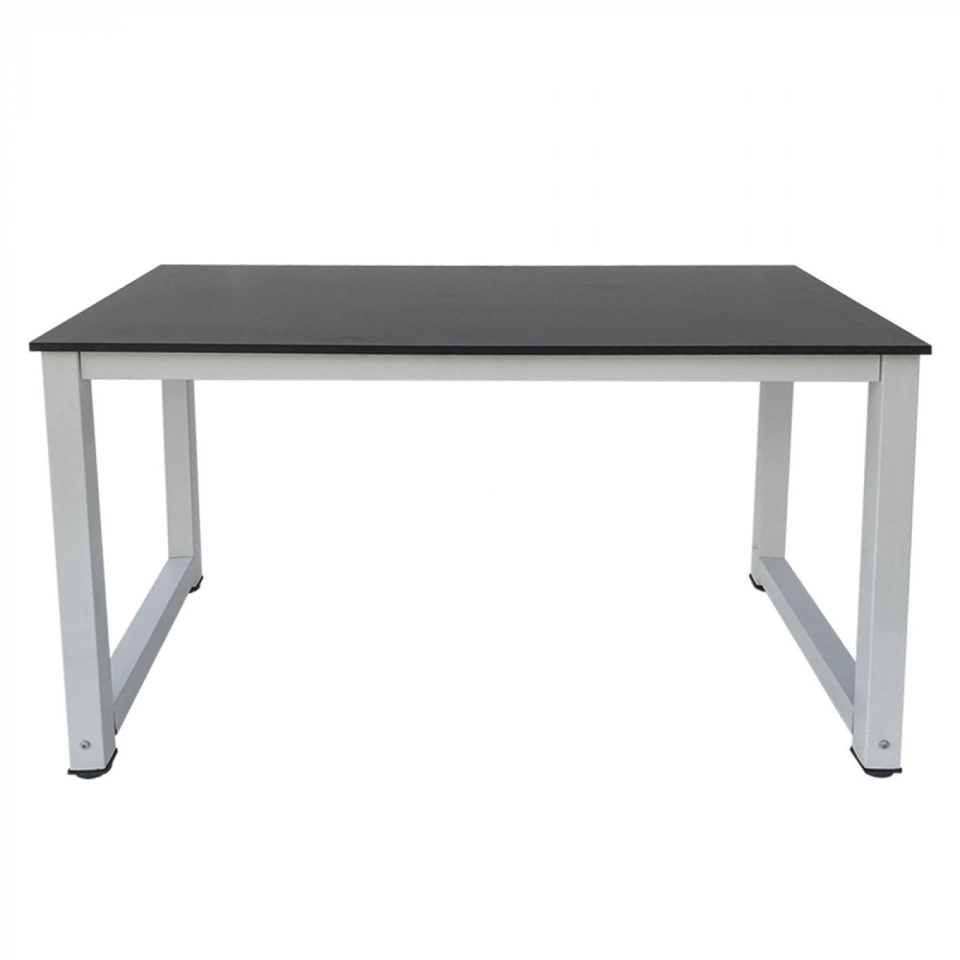 Bureau table d'ordinateur - table de cuisine - métal bois - 120 cm x 60 cm - blanc avec plateau noir - VDD World FR Bureau table d'ordinateur - table de cuisine - métal bois - 120 cm x 60 cm - blanc avec plateau noir - VDD World FR