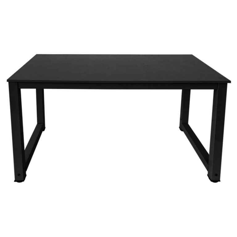 Table d'ordinateur de bureau - table de cuisine - bois métal - 120 cm x 60 cm - noir