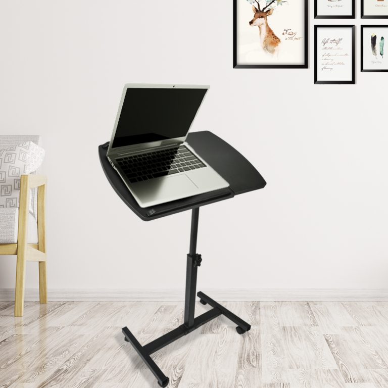 Table d'ordinateur portable de bureau - gain de place - 70 cm x 50 cm - blanc - VDD World FR