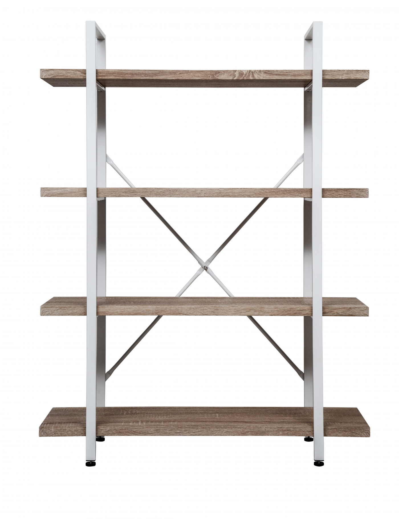 Armoire murale Tough métal bois design industriel bibliothèque ouverte 140 cm haut blanc