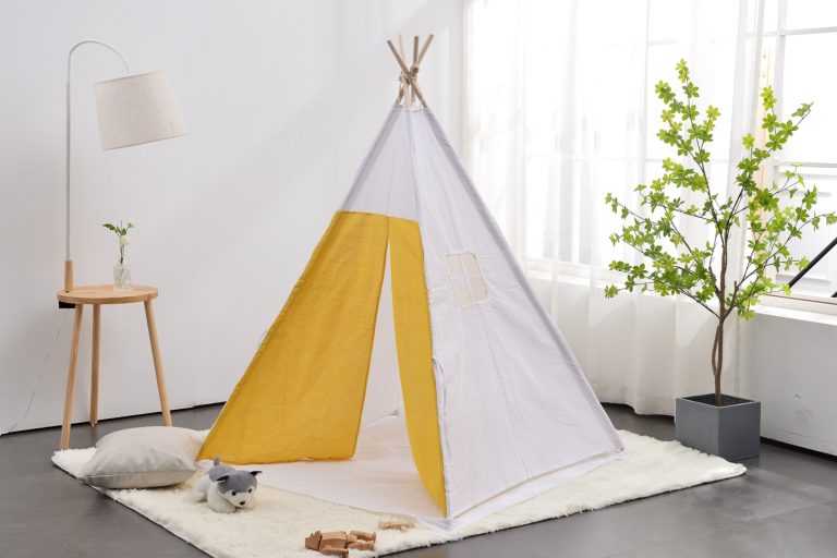 Tente de jeu Wigwam tipi Floortje - Tente indienne - avec coussin de sol - lin et coton - image alternative