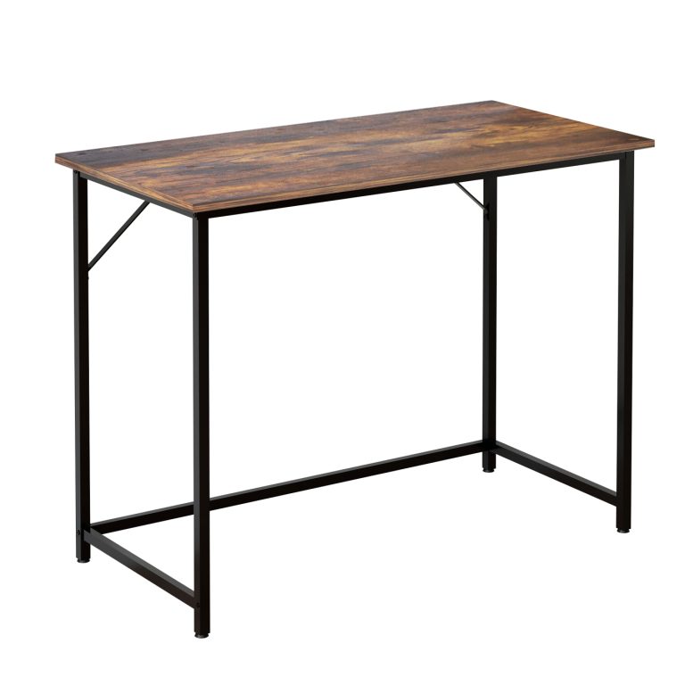 Table de cuisine - table bureau - 75 cm x 75 cm - blanc marron - VDD World FR