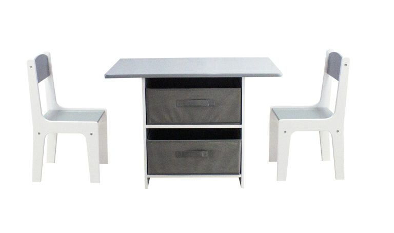 Table pour enfants avec chaises et espace de rangement