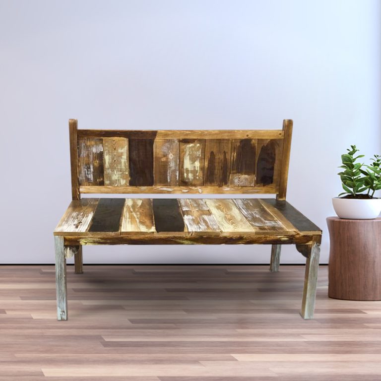 Banc de jardin pour enfant Scrapie recyclé scrapwood scrapwood design style 100 cm de large - image alternative