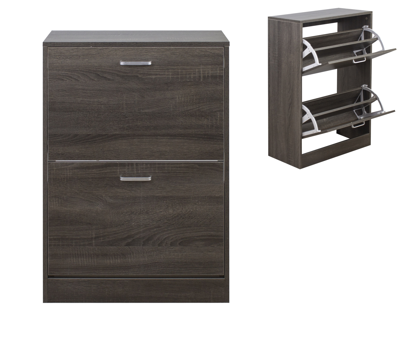 Meuble à chaussures - étagère à chaussures - 2 compartiments