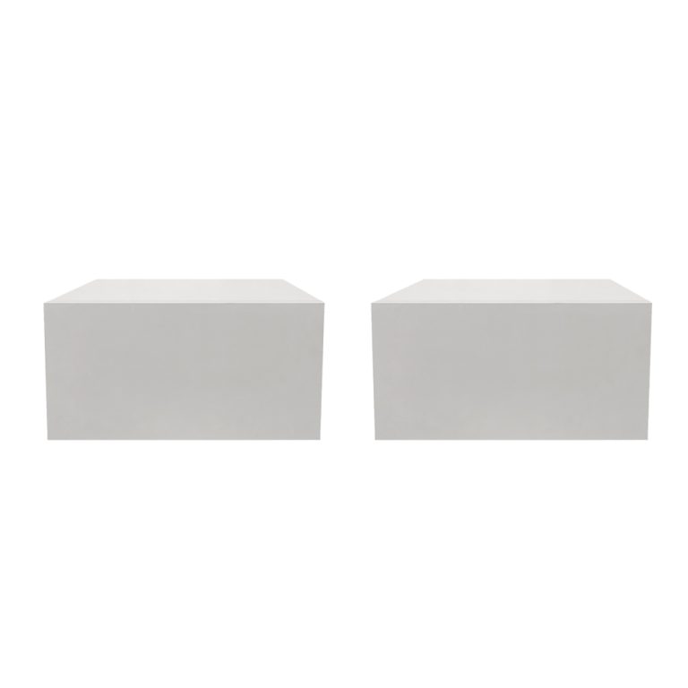 VDD - Table de chevet - Lot de 2 tables de chevet - Tables de chevet - Table de chevet blanche - Tab