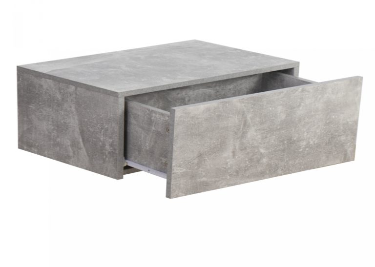Table de chevet flottante - armoire suspendue - industrielle - largeur 50 cm