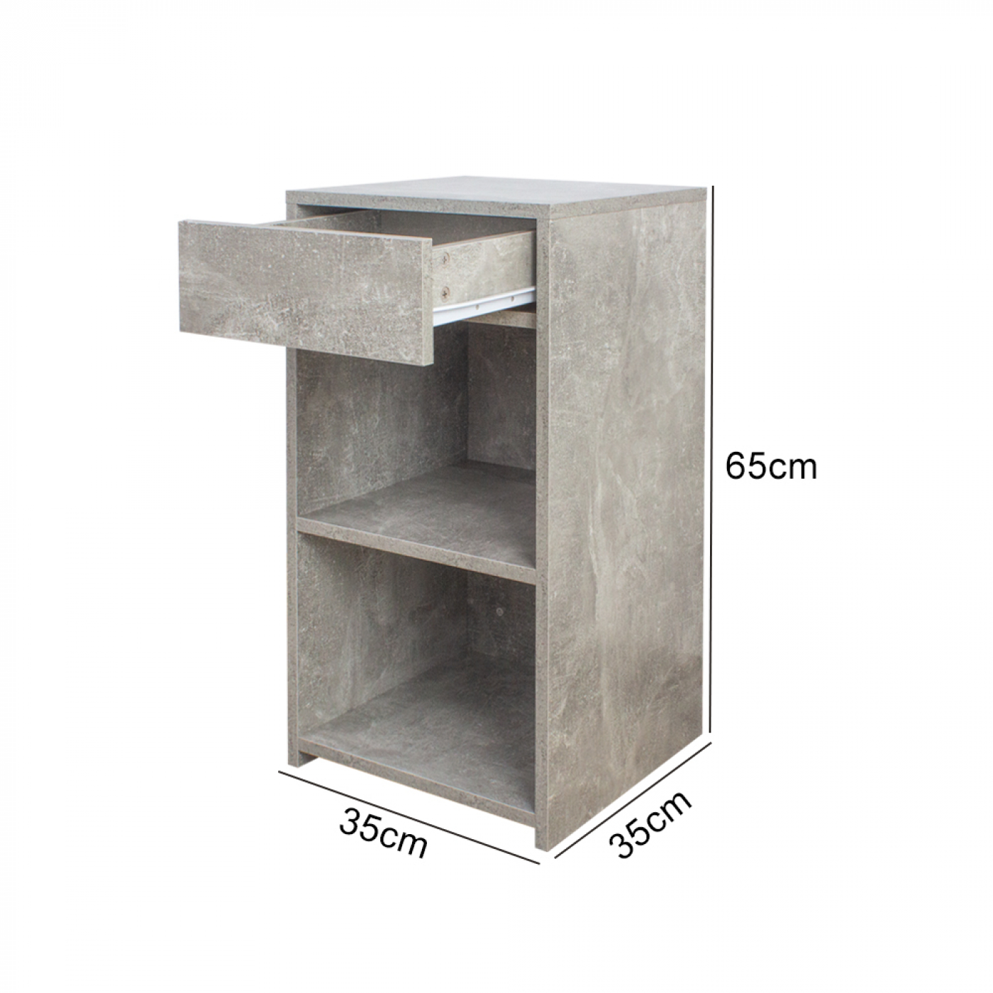Table de chevet - meuble d'entrée - hauteur 65 cm - couleur béton gris - VDD World FR Table de chevet - meuble d'entrée - hauteur 65 cm - couleur béton gris - VDD World FR